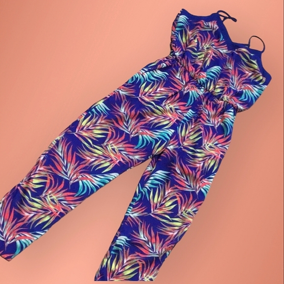 017 Women's Jumpsuit Size L Xhilaration Pants Romper Fall Floral Print Colors - Picture 10 of 10